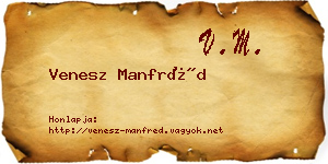 Venesz Manfréd névjegykártya